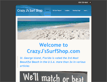 Tablet Screenshot of crazyjssurfshop.com